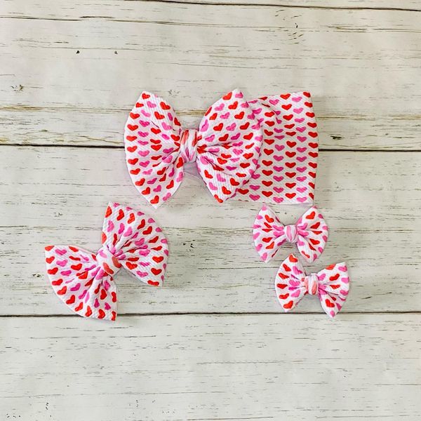 Piggy Hair Bows - Valentines Day