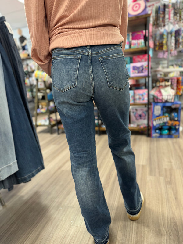 Judy Blue MID RISE DAD JEAN W/ RELEASE HEM