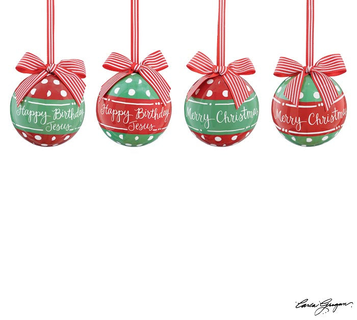 3" JINGLE BELL JOY ORNAMENTS