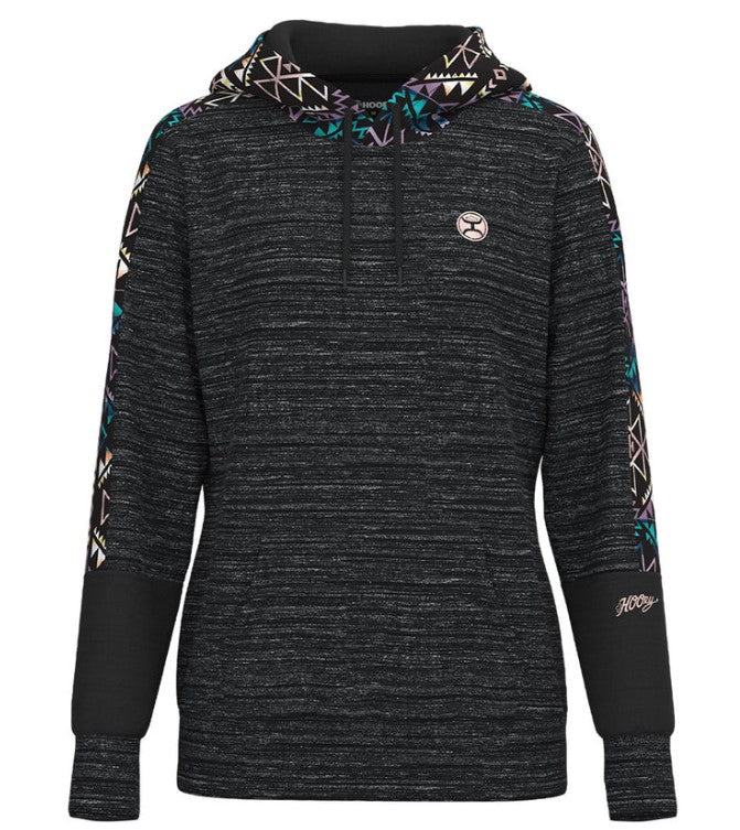 Black with Grey Aztec Hoody - Canyon