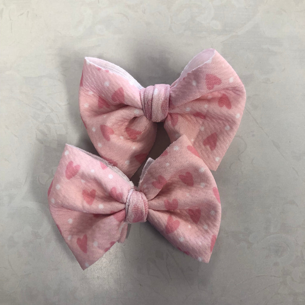 Piggy Hair Bows - Valentines Day