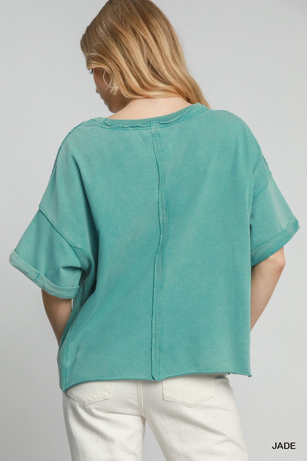 Mineral Washed French Terry Top