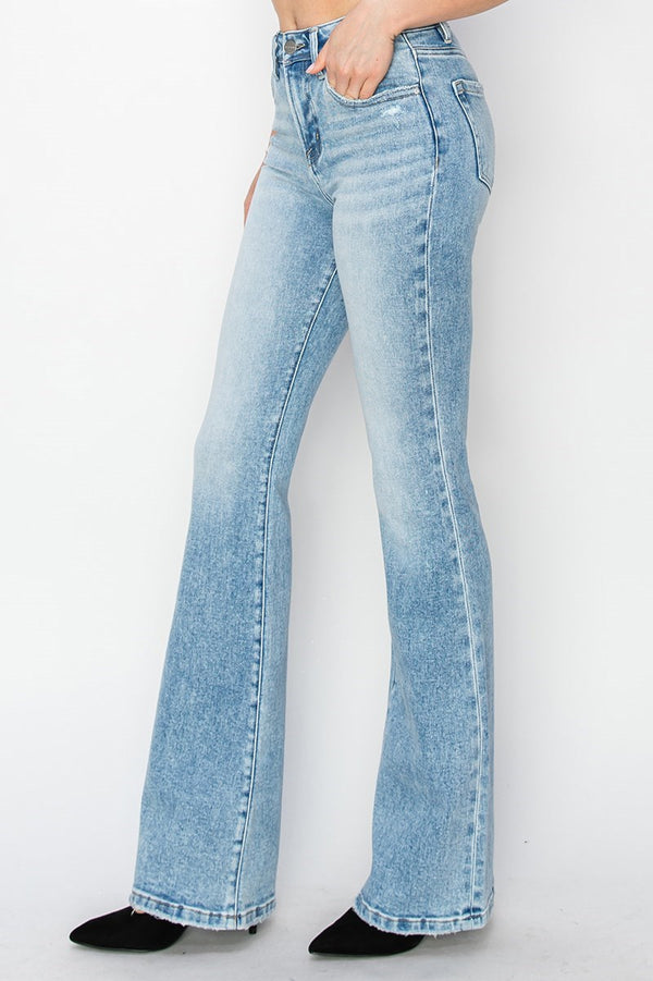 RISEN HIGH RISE-BOOTCUT LIGHT JEANS LIGHT