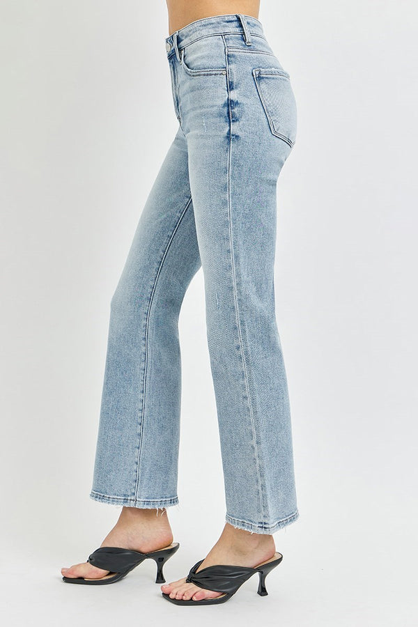 HIGH RISE ANKLE FLARE JEANS LIGHT