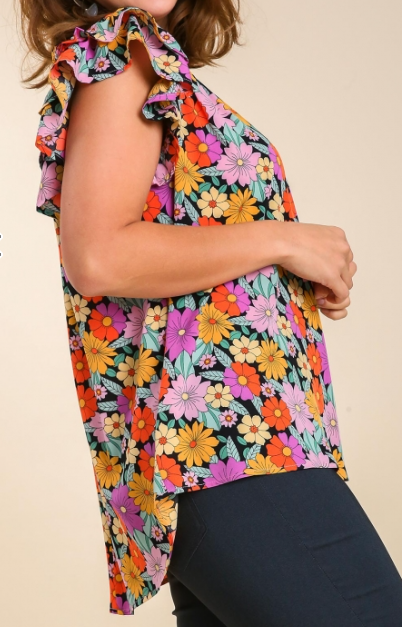 Floral Printed Smocked York Top