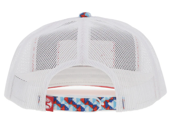 Hooey LAKOTA HAT BLUE/WHITE W/RED & WHITE PATCH