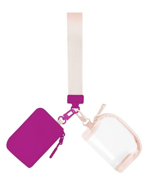 DUAL POUCH WRISTLET KEYCHAIN WALLET