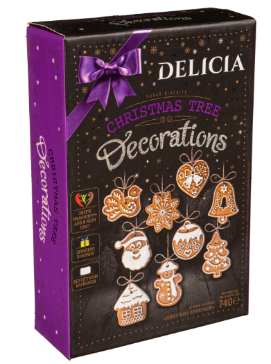 Delicia Sugar Biscuit Christmas Tree Decorations