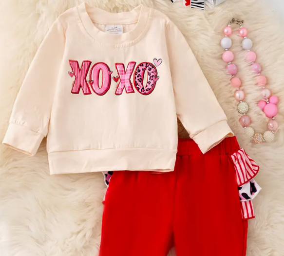 Xo Xo Xo Valentines 2 Piece Set