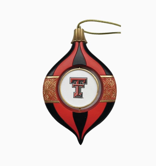 Texas Tech Spinning Bulb Ornament,  5.5 Inch