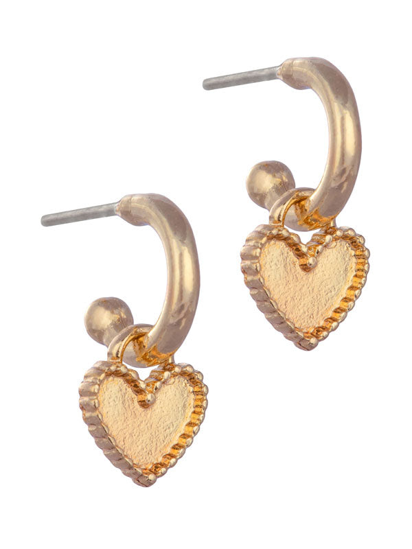 LAURA JANELLE HUGGIE & HEART EARRINGS