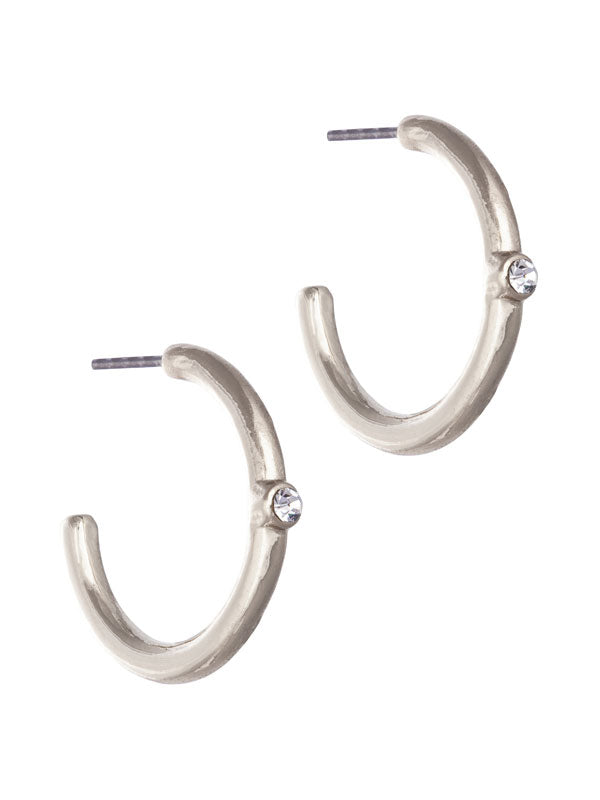 LAURA JANELLE FOCAL CRSTAL HOOP EARRINGS