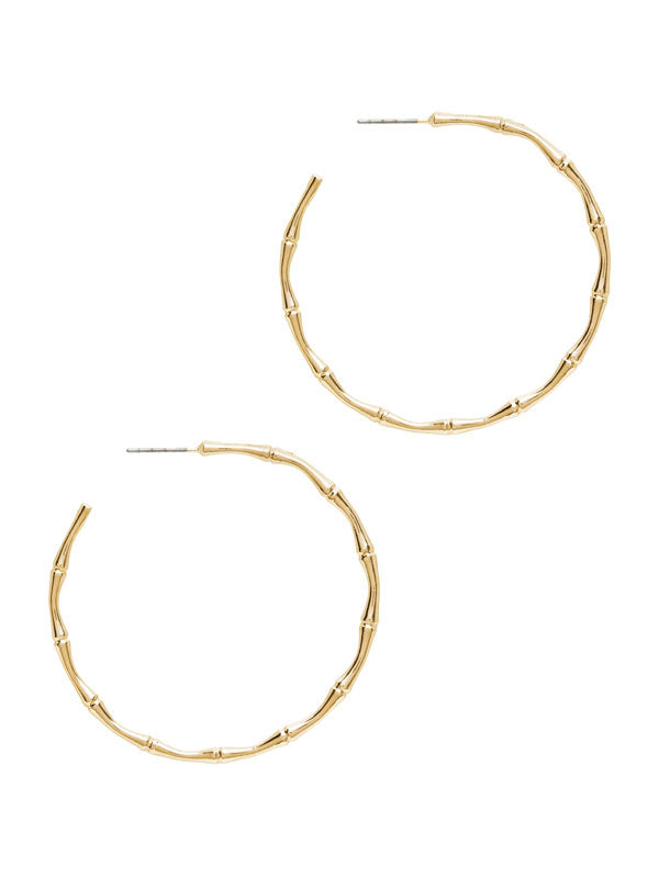 LAURA JANELLE BAMBOO HOOP EARRINGSS