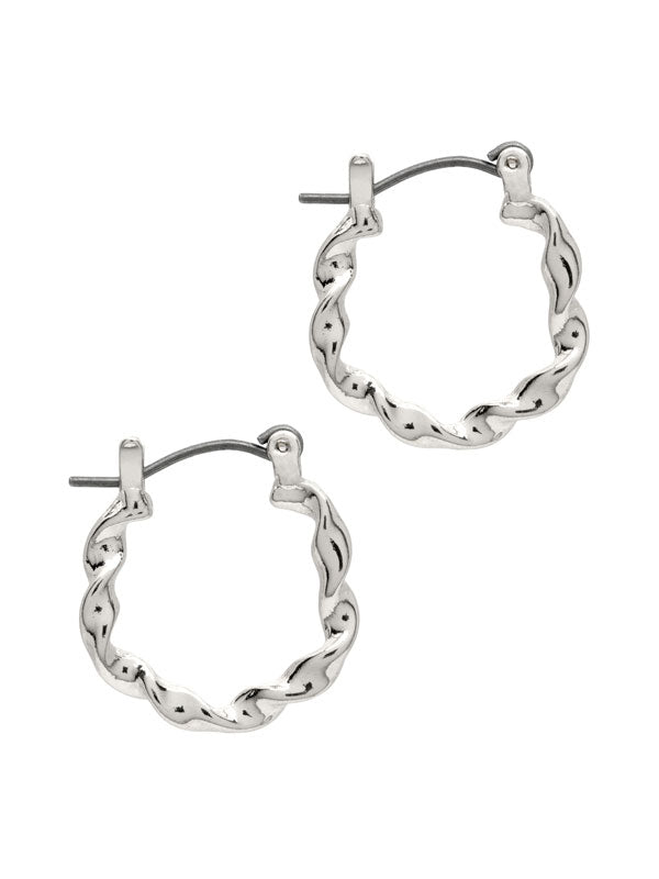 LAURA JANELLE TWIST RIBBON HOOP EARRINGS