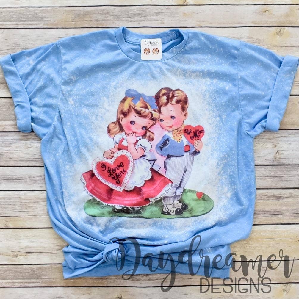 Vintage Valentine Couple Tee