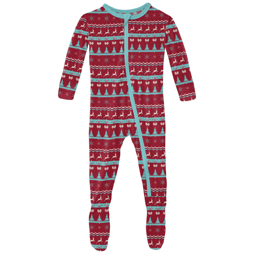 Kickee Pants Footie Pajamas - Nordic Print