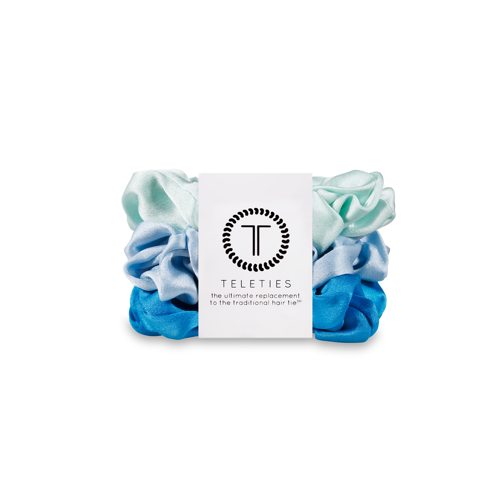 TELETIES - Blue My Mind - Silk Scrunchie Small