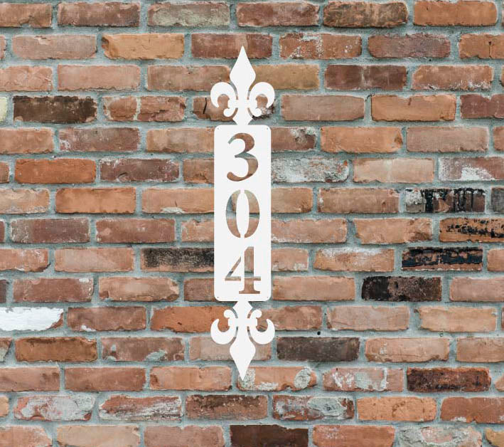 Address Sign Mountable - Fleur De Lis