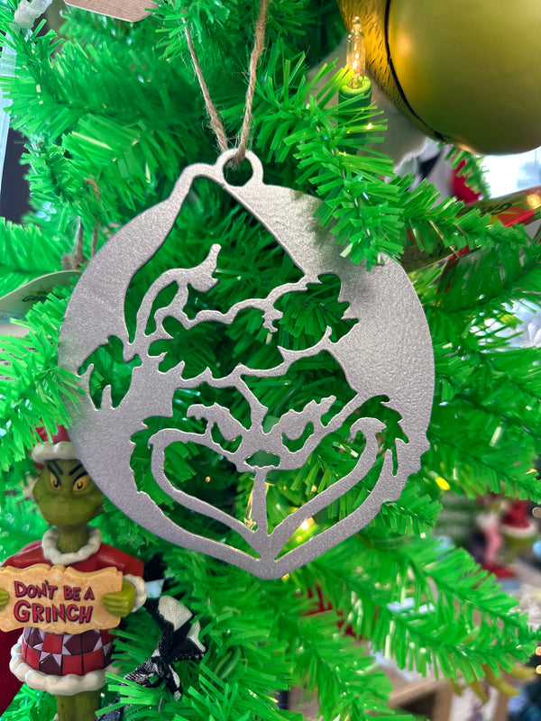 Grinch Metal Ornament