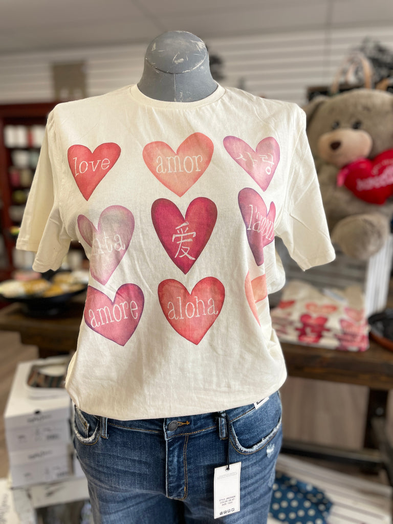 Love Languages Heart Tee